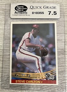 1984 DONRUSS #111 STEVE CARLTON PHILLIES HOF SCD Quick Grade 7.5 M