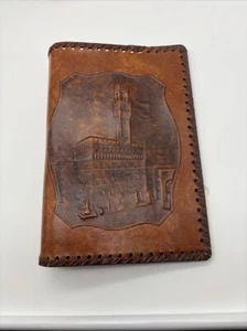 Vintage Leather Hand Made Tooled Embossed Book/journal Cover - Foto 1 di 15