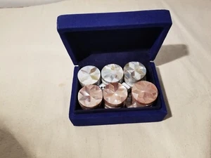 Handmade Mother of Pearl Inlaid 30 Backgammon Chips,Backgammon Set in a Gift Box - Picture 1 of 24