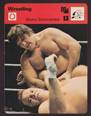 Foto de luchador de lucha libre BRUNO SAMMARTINO WWF 1978 TARJETA SPORTSCASTER #23-19 Foto 1 de 2