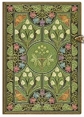 New Paperblanks Grande Unlined 8.25 x11.75"gift POETRY IN BLOOM Green Sketchbook - Image 1 of 4