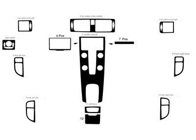 Carbon Fiber Dash Trim Kit for Volvo S40/V50/C30 2003-2009 Auto Interior Panel - Image 1 of 4