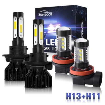 Combo faros LED altos/bajos para Nissan Sentra 2004-2012 + luz antiniebla bombillas blancas Foto 1 de 4