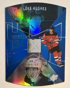 2023-24 Upper Deck Extended Series Luke Hughes SPx Holoview Rookie Devils - Picture 1 of 2