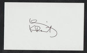 Tarjeta de índice firmada por Lenny Kravitz 3 x 5 autógrafa certificada PSA/DNA auténtica certificado de autenticidad - Imagen 1 de 2