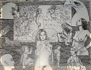 Nelson Villalobo, 1989 Untitled P/A Serigraphy 19” x 24 1/2” Cuban Art - Picture 1 of 6
