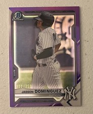 2021 Bowman Chrome Prospects Purple Refractor /250 Jasson Dominguez BCP-13