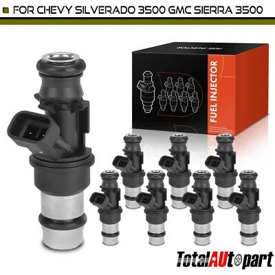 8x Inyector de combustible para Chevrolet Silverado 3500 2001-2006 GMC Sierra 3500 V8 8,1 L Foto 1 de 4