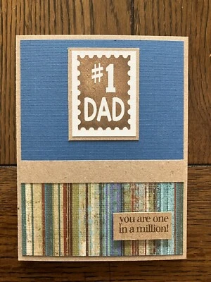 Tarjeta de cumpleaños hecha a mano del día del padre/papá #1 ¡Papá eres uno en un millón! Foto 1 de 3