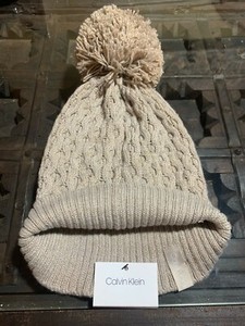 Calvin Klein Beige Beanie Hats for 