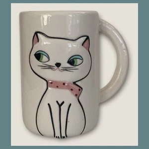 Tazza ceramica gattino accogliente vintage HOLT HOWARD con adesivo orig 1960-belle condizioni! - Foto 1 di 15
