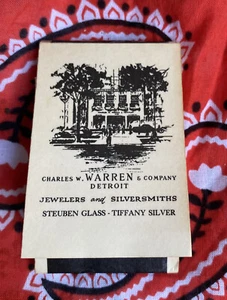 Vintage Advertising Lipstick Tissue Blotter Charles Warren Co Detroit Est. 1902 - Picture 1 of 8