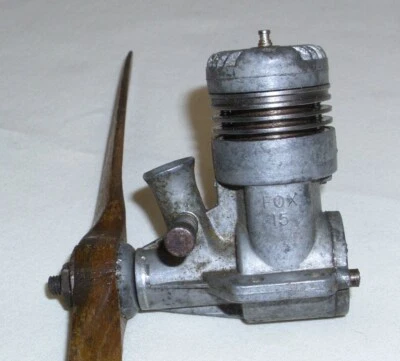 FOX 15 RC ENGINE FOR GAS AIRPLANE OR TETHER CAR WITH PROP - Image 1 of 3