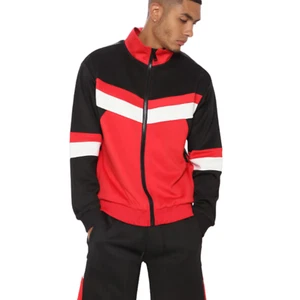 Fashion Nova - Giacca da pista Miss Opportunity Rosso Nero Bianco Chevron - Nuova con etichette - Foto 1 di 3