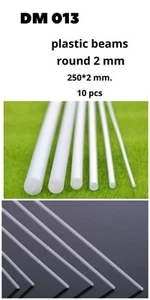 Profilo in plastica, diametro 2 mm, lunghezza 250 mm. 10 pezzi Dan Modelli 013 - Foto 1 di 11