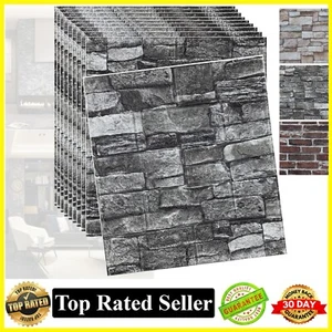 20PCS Black 3D Wall Panels Peel and Stick 3D Wallpaper Self Adhesive Wallpaper - Picture 1 of 7