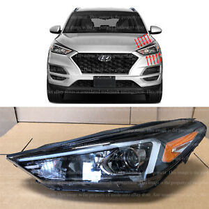 Headlight Replacement For 2019 2020 2021 Hyundai Tucson Halogen W LED DRL Left
