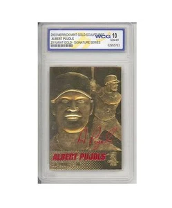 Tarjeta de oro Albert Pujols 2003 23 quilates firma cardenales graduada como nueva 10 *bogo* - Imagen 1 de 2