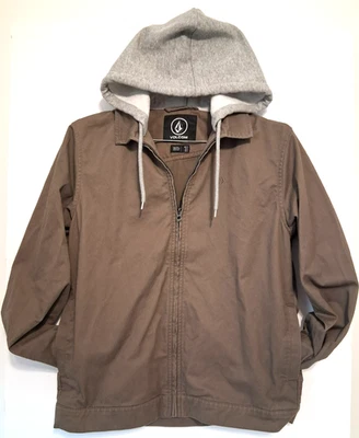 Volcom Rexton Medium Hoodie Chore Coat Jacket Mushroom Asymmetrical Yoke VTG Ins - Image 1 of 4