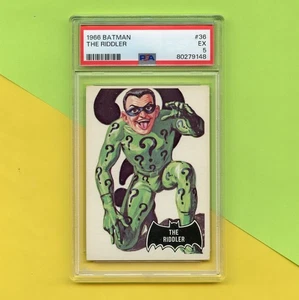 Original 1966 Topps Batman Black Bat Trading Card #36 PSA 5 - Picture 1 of 3
