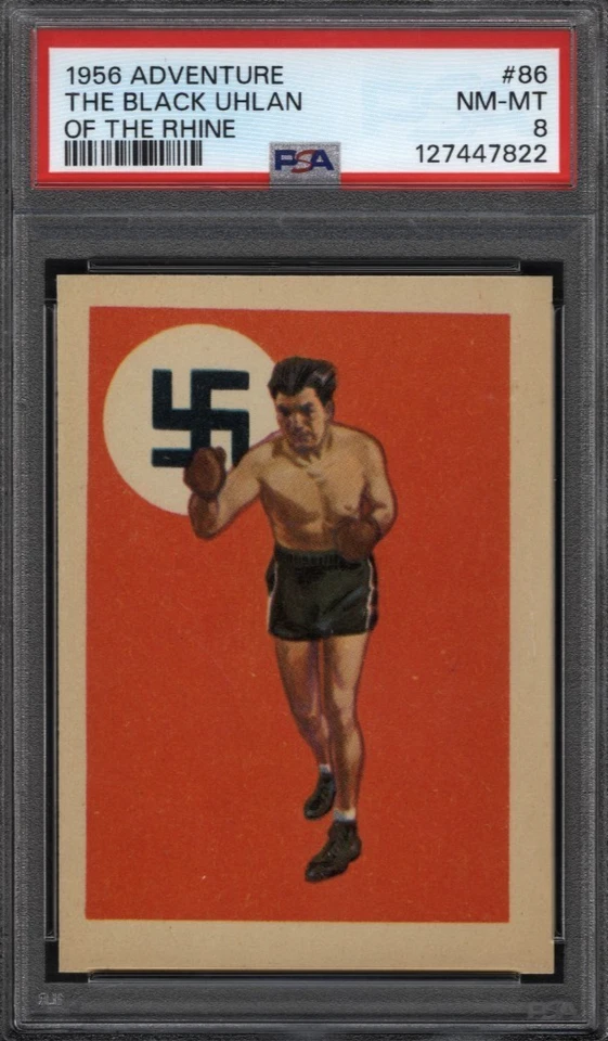 1956 Adventure #86 THE BLACK UHLAN OF THE RHINE MAX SCHMELING PSA NM-MT 8+  RARE - Image 1 of 2