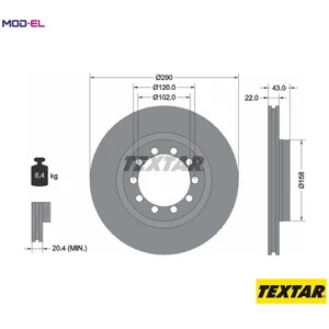 2x BRAKE DISC 93117400 FOR RENAULT TRUCKS MASCOTT/Platform/Chassis/Van 2.8L 4cyl - Picture 1 of 9