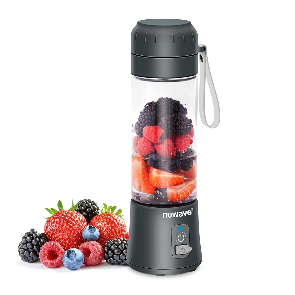 Nuwave Portable Blender USB-C Rechargeable 6-Blade Ice Crushing 18oz BPA