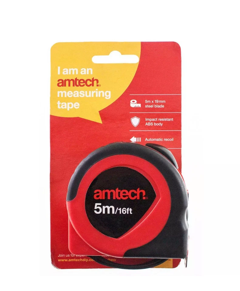 Amtech handy 5m Measuring Tape strap impact Resistant auto Recoil - Image 1 of 2