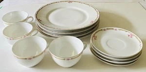 Vintage Z S&C Bavaria Germany Porzellan Tasse, Untertasse & Teller 3 teiliges Set für 4 - Bild 1 von 14