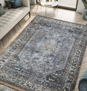 4x6 Rug - Machine Washable Area Rug with Non-Slip Backing, Ideal for Living R... - Picture 1 of 9