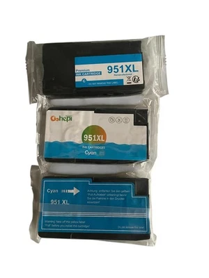 3er SET Kompatible ersetzt HP 951XL HP CN046AE CYAN OfficeJet Pro 8100 8600 - Bild 1 von 2