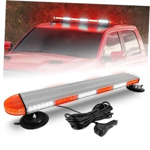  31 inch Low Profile Rooftop Emergency Strobe Lights Bar Full Red/White - Picture 1 of 7