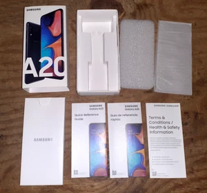SOLO CAJA E INSTRUCCIONES Samsung Galaxy A20 Embalaje Original Minorista ¡SIN TELÉFONO! - Imagen 1 de 5