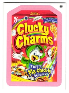 Clucky Charms 2011 Wacky Packages Glücksbringer Parodie Aufkleber Pink Parallel - Bild 1 von 2