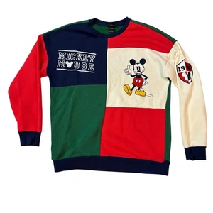 Disney Mickey Mouse Retro Color Block Crewneck Box Lunch Exclusive Sz S SMALL - Picture 1 of 7