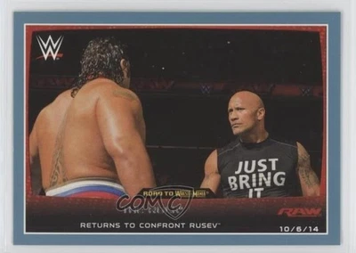 2015 Topps WWE Road to Wrestlemania Wal-Mart Blue The Rock #52 - Image 1 of 2