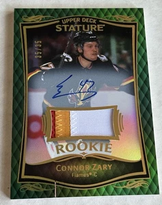 2024-25 Upper Deck Stature Connor Zary 2023-24 Patch Rookie RC Auto #35/35 - Picture 1 of 2
