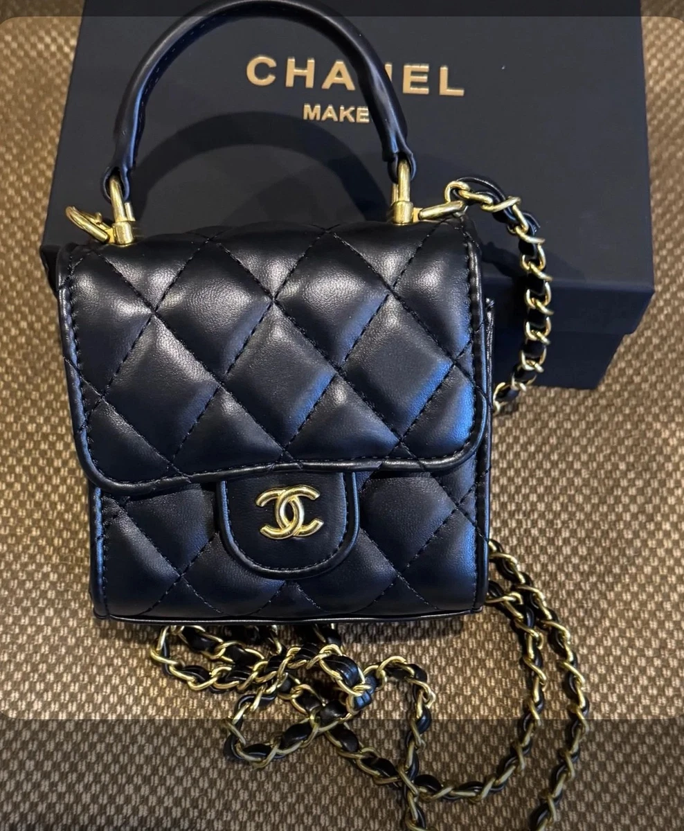 CHANEL Black Faux Leather Makeup Bags & Cases for sale - eBay
