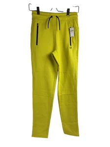 GapFit Kids XL Joggers Yellow Green Bright Zipper Pockets Comfy Seams Pants - Picture 1 of 12