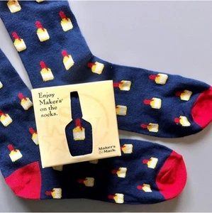 Makers Mark Whiskey Socks New Box Fathers Day Bachelor Husband Funny Gift - Picture 1 of 4