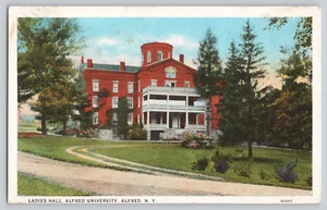 Postcard Ladies Hall Alfred University New York - Picture 1 of 3