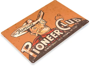Pioneer Club Fremont Las Vegas Sin City Gambling Retro Decor Large Metal Sign - Picture 1 of 4