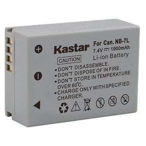 1x Kastar Battery for Canon NB-7L PowerShot G10 G11 G12 SX30 IS
