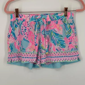 Lilly Pulitzer Blue Ibiza Gimme The Juice Engineered Shorts Size XS - Picture 1 of 4