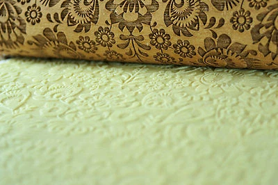 Rodillo grabado madera corte láser CUALQUIER DISEÑO diseño único pasador de estampado Foto 1 de 4