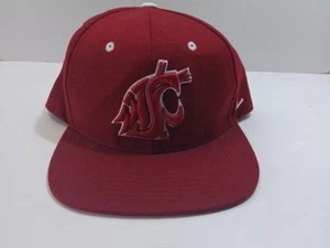 Washington State WSU Cougars Zephyr Embroidered Snapback Cap Hat Adult OSFA - Picture 1 of 12
