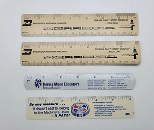 4 Rulers: Burlington Northern Railroad, Horace Mann Educators & Machinists Union - Picture 1 of 6