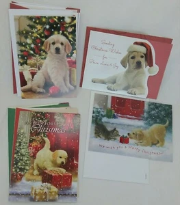 VTG Mixed LOT of 20 UNUSED Kids & Puppies Christmas Cards w/Matching Envelopes - Picture 1 of 5