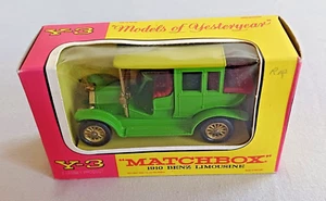 MODELOS MATCHBOX DE ANTAÑO Y3 1910 LIMUSINA BENZ COMO NUEVOS EN CAJA ORIGINAL - Imagen 1 de 9