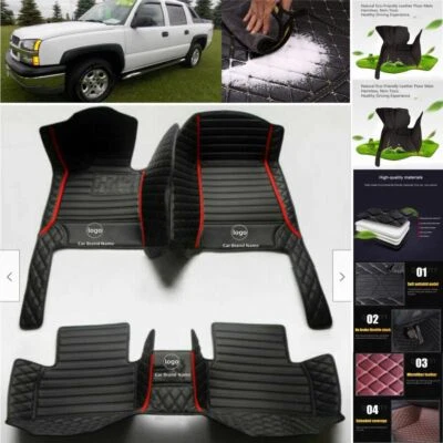 For Chevrolet Silverado Avalanche Car Floor Mats All Weather Custom Auto Pads Foto 1 de 4